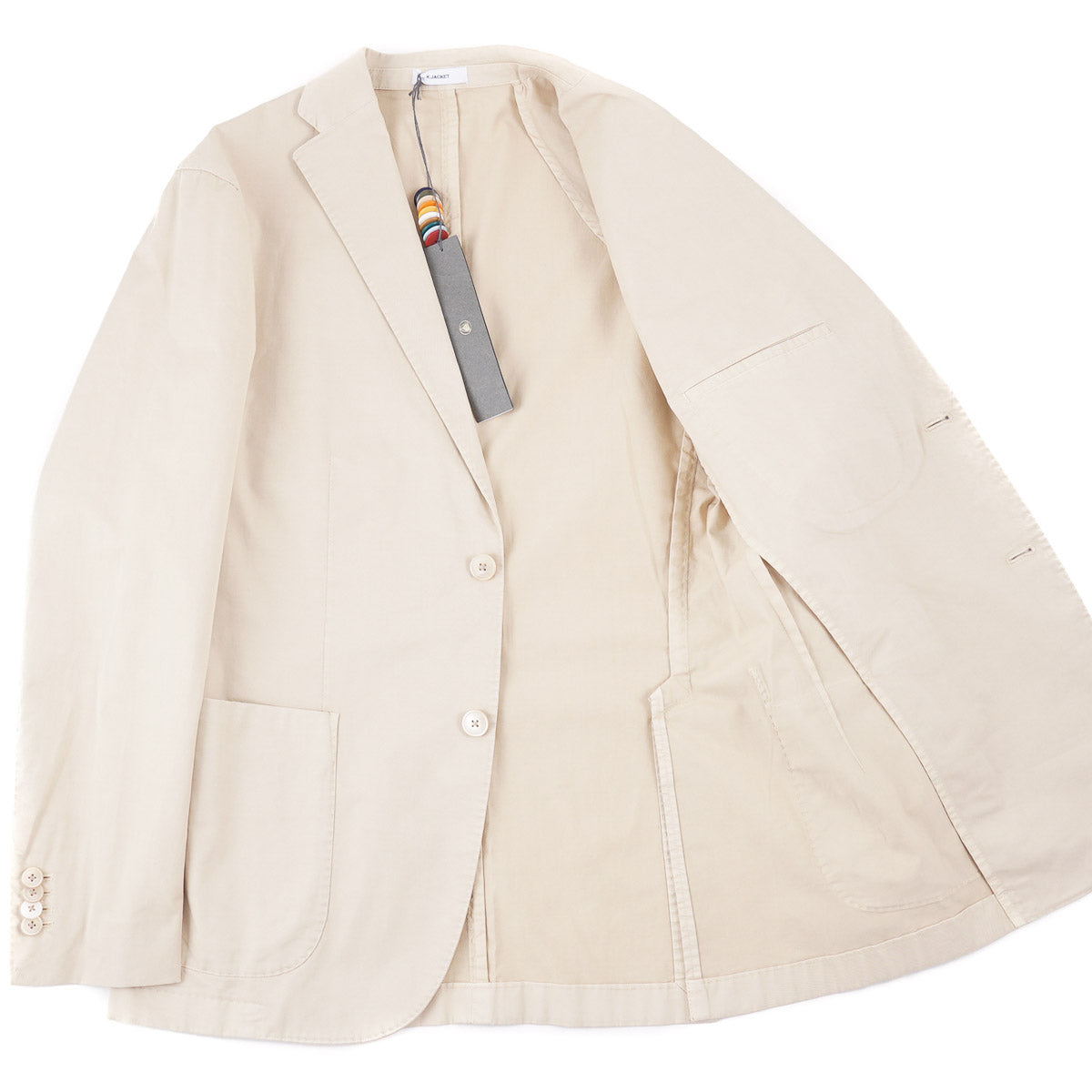 Boglioli Tan Cotton 'K Jacket' Suit - Top Shelf Apparel