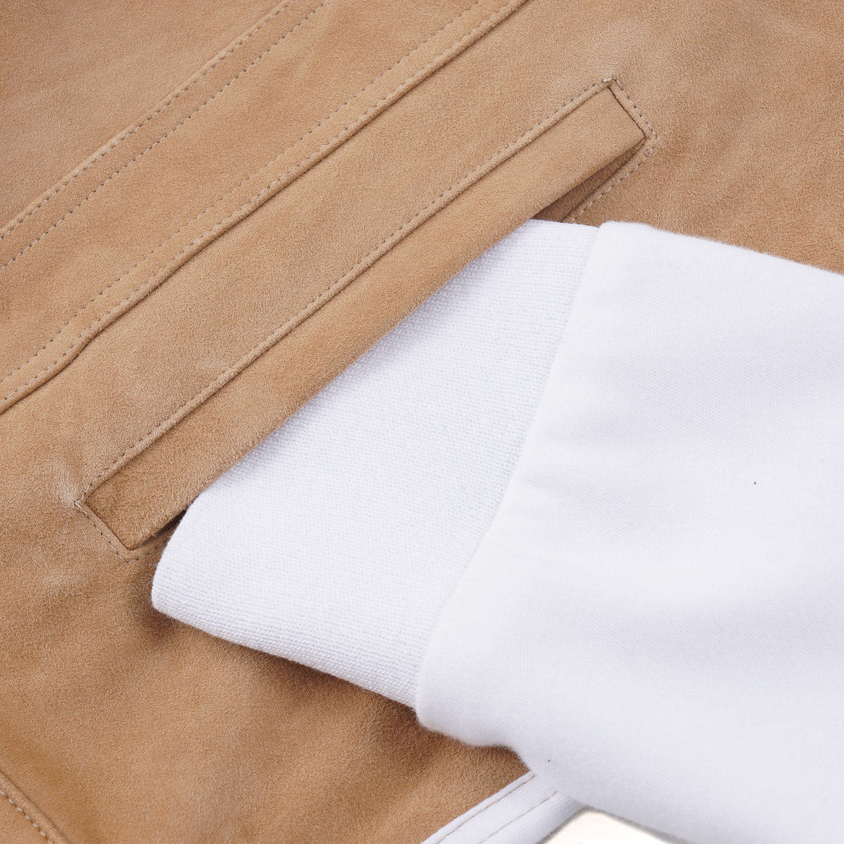 Marco Pescarolo Suede and Jersey Cotton Jacket - Top Shelf Apparel
