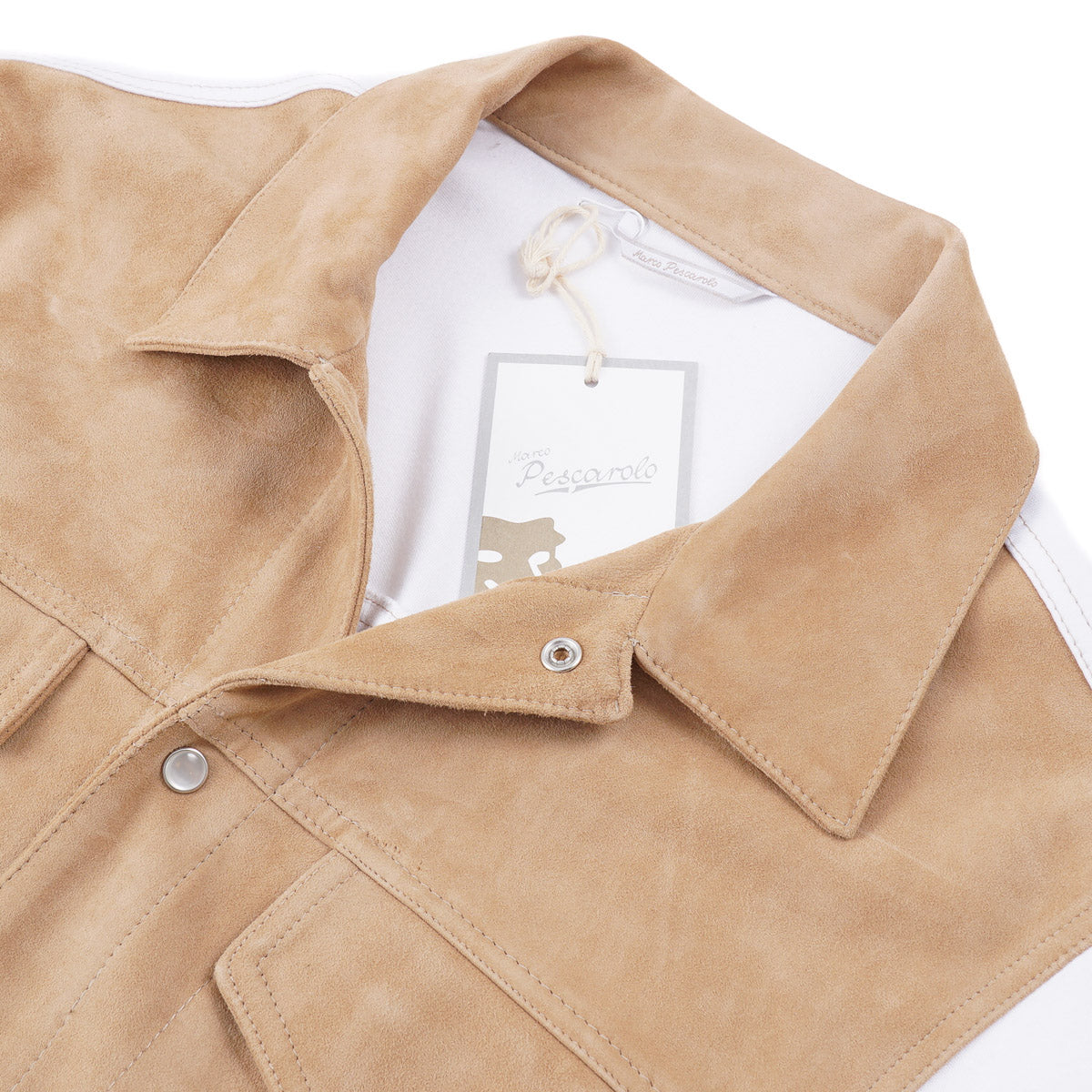 Marco Pescarolo Suede and Jersey Cotton Jacket - Top Shelf Apparel