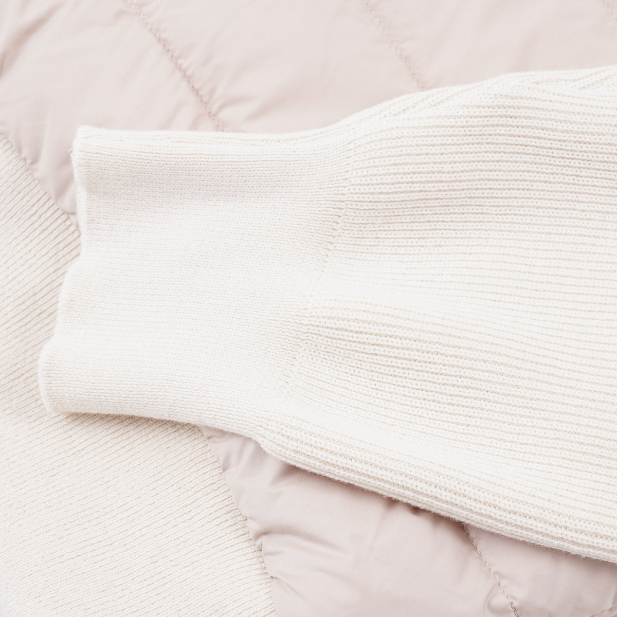 Peserico DownFilled Jacket with Knit Sleeves Top Shelf Apparel