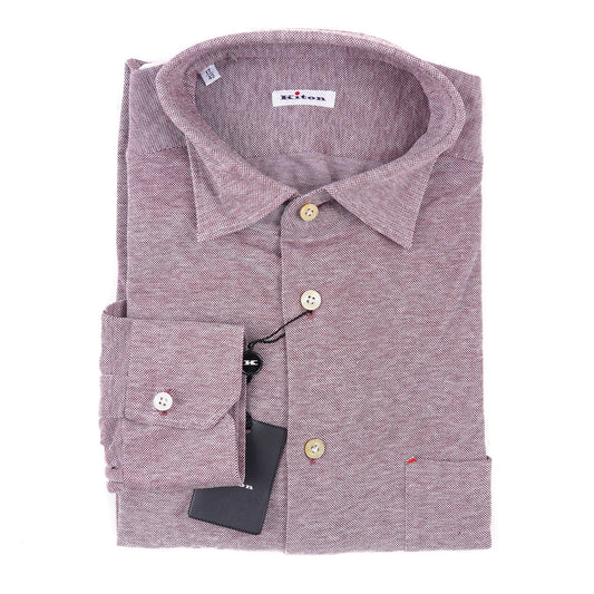 Kiton Pique Knit Jersey Cotton Shirt - Top Shelf Apparel
