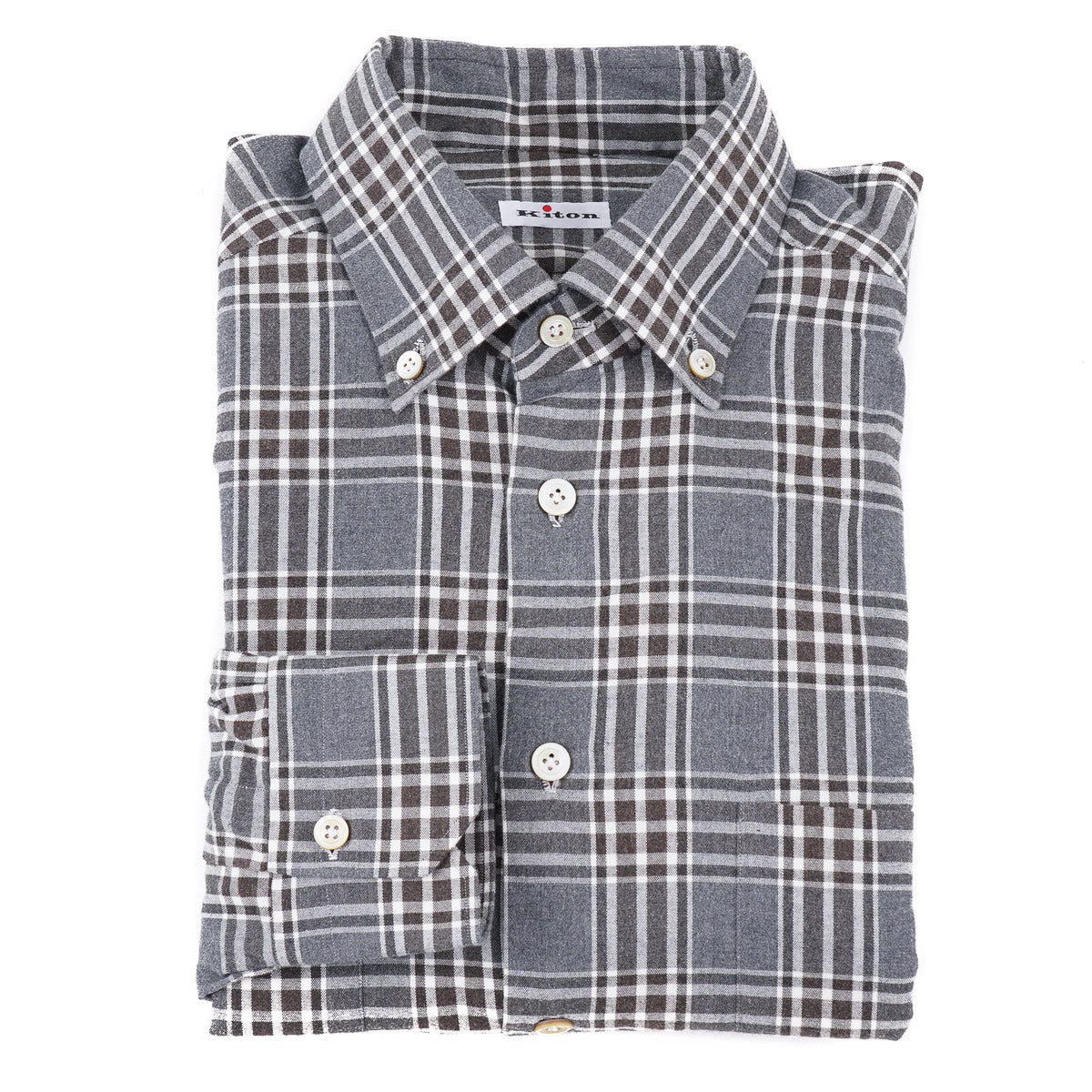 Kiton Lightweight Flannel Cotton Shirt - Top Shelf Apparel
