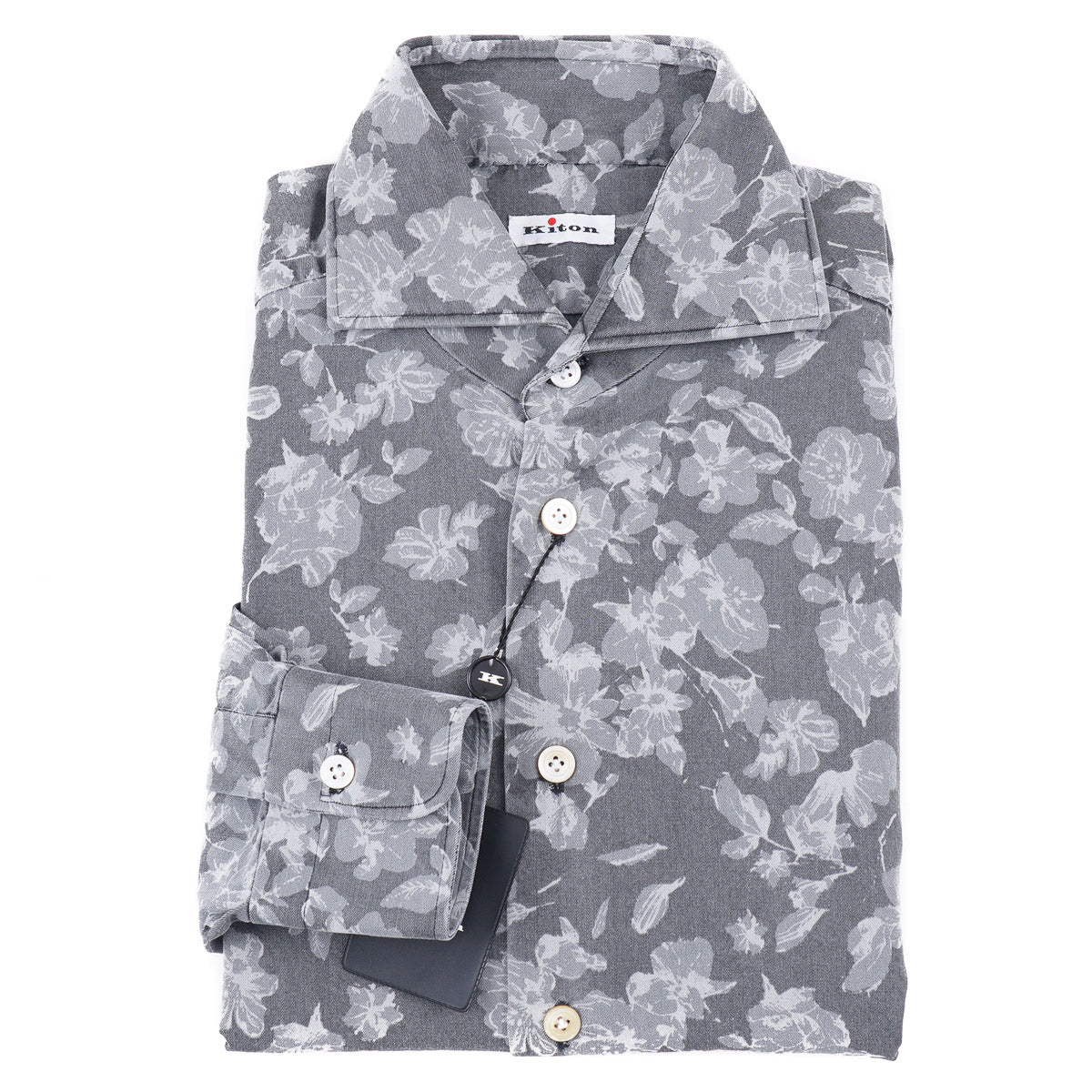 Kiton Slim-Fit Floral Denim Shirt - Top Shelf Apparel
