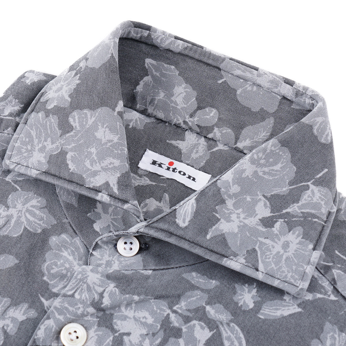 Kiton Slim-Fit Floral Denim Shirt - Top Shelf Apparel