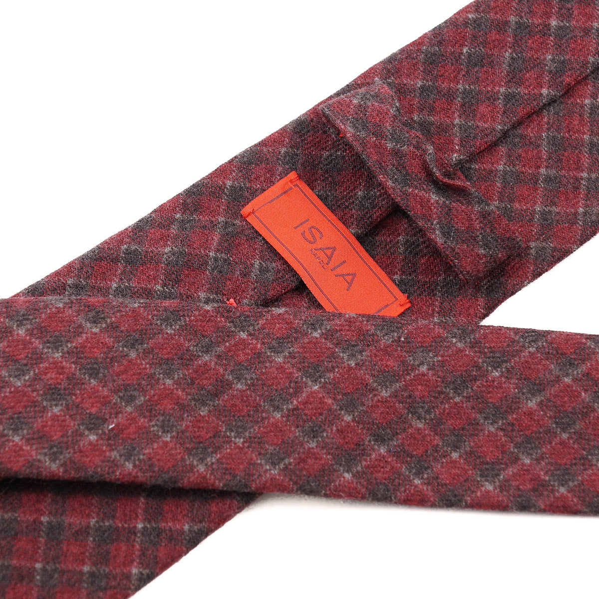 Isaia Check Print Soft Wool Tie - Top Shelf Apparel