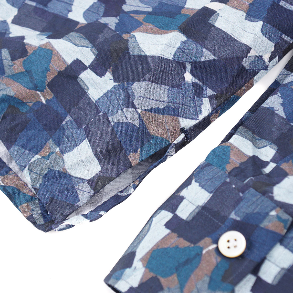 Kiton Geometric Patterned Cotton Shirt - Top Shelf Apparel