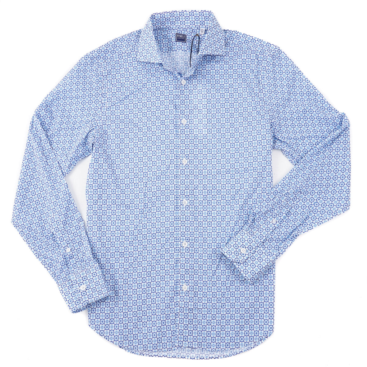 Fedeli Lightweight Printed Cotton Shirt - Top Shelf Apparel