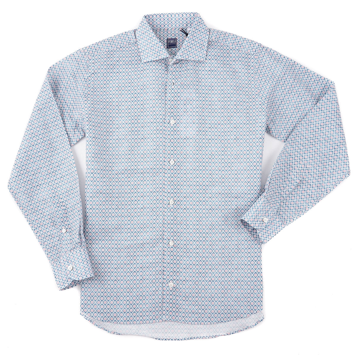 Fedeli Patterned Linen-Cotton Shirt - Top Shelf Apparel