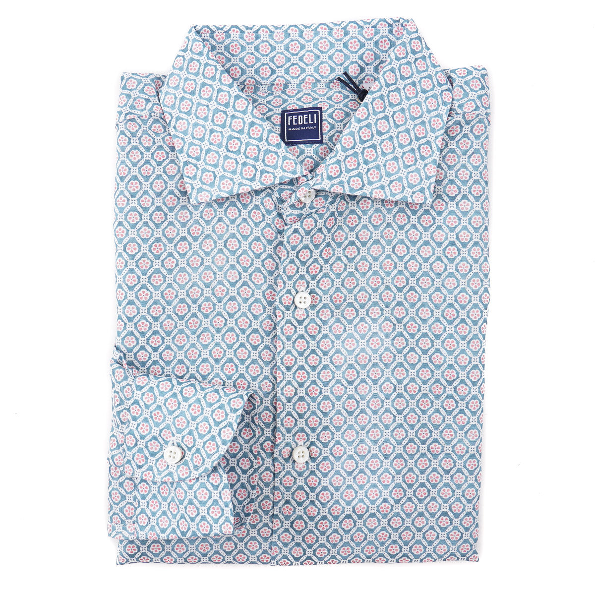 Fedeli Patterned Linen-Cotton Shirt - Top Shelf Apparel