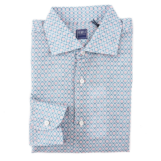 Fedeli Patterned Linen-Cotton Shirt - Top Shelf Apparel