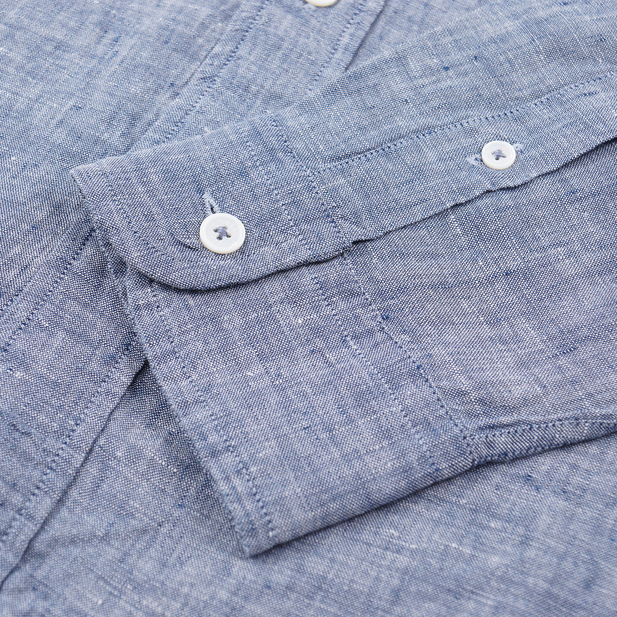 Fedeli Woven Chambray Linen Shirt - Top Shelf Apparel