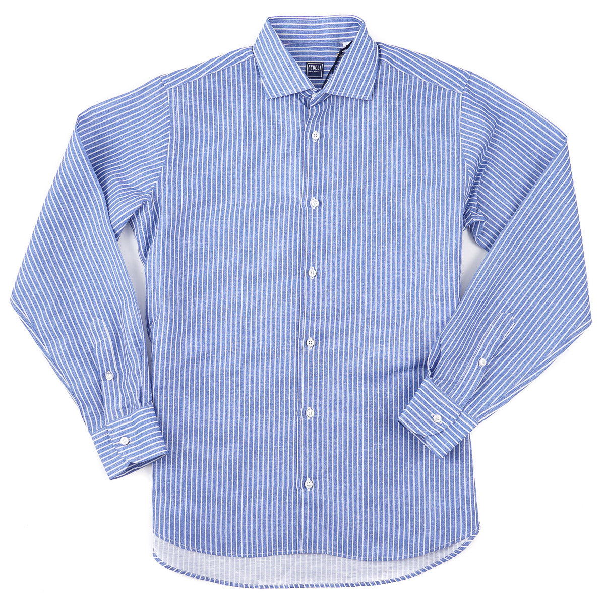 Fedeli Striped Linen-Cotton Shirt - Top Shelf Apparel