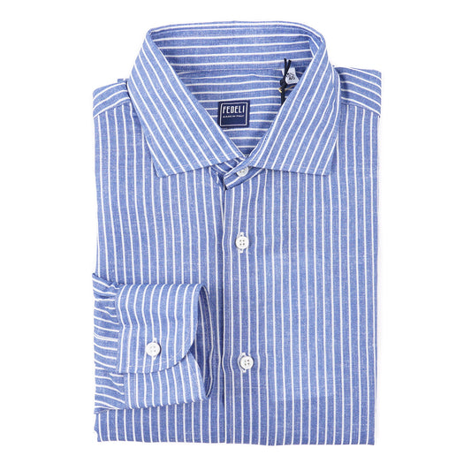 Fedeli Striped Linen-Cotton Shirt - Top Shelf Apparel