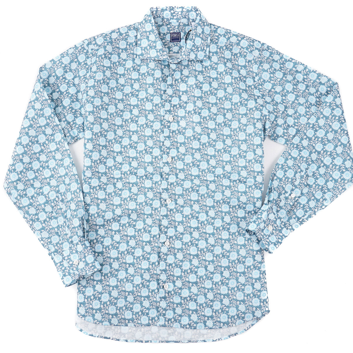 Fedeli Floral Linen-Cotton Shirt - Top Shelf Apparel