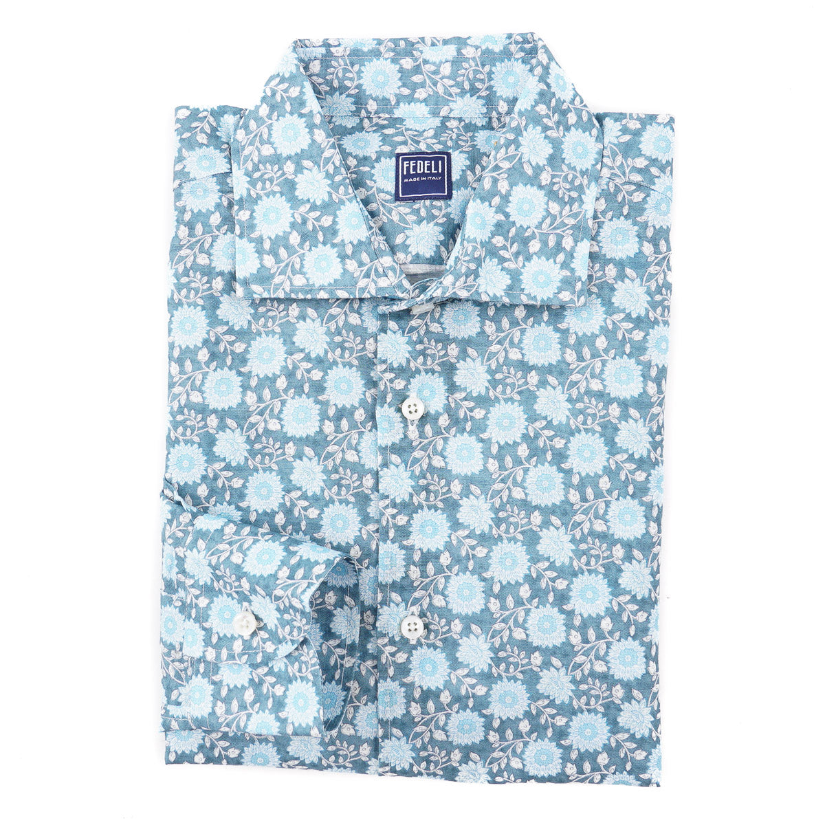 Fedeli Floral Linen-Cotton Shirt - Top Shelf Apparel