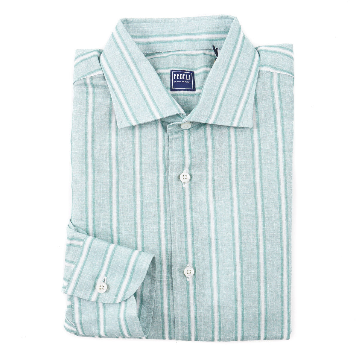 Fedeli Striped Linen-Cotton Shirt - Top Shelf Apparel