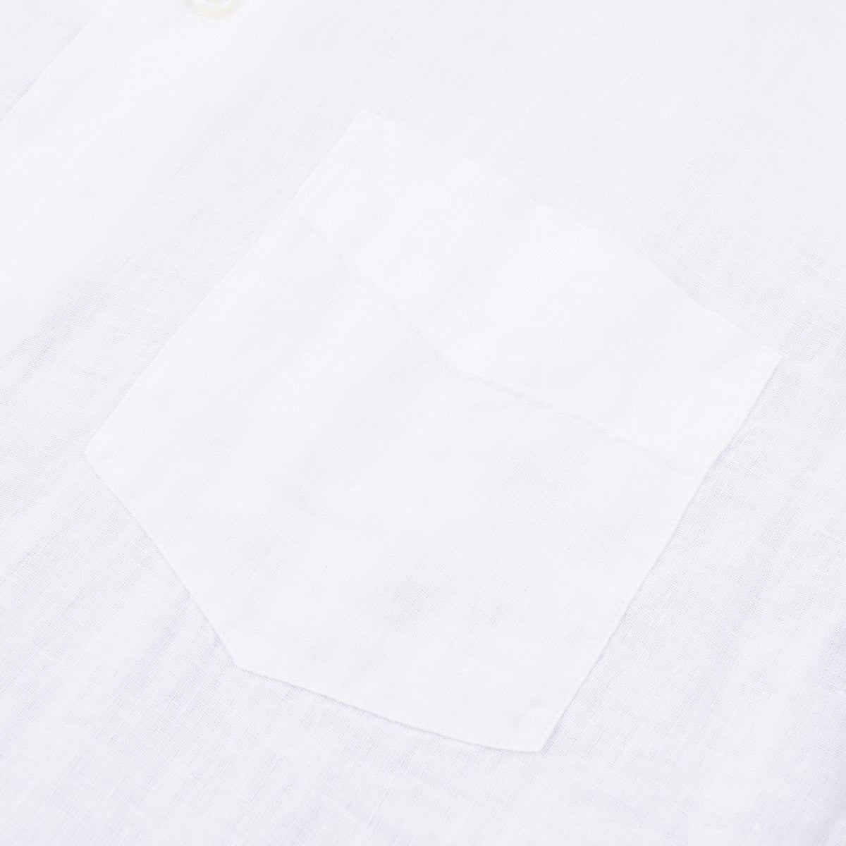 Fedeli Solid White Pure Linen Shirt - Top Shelf Apparel