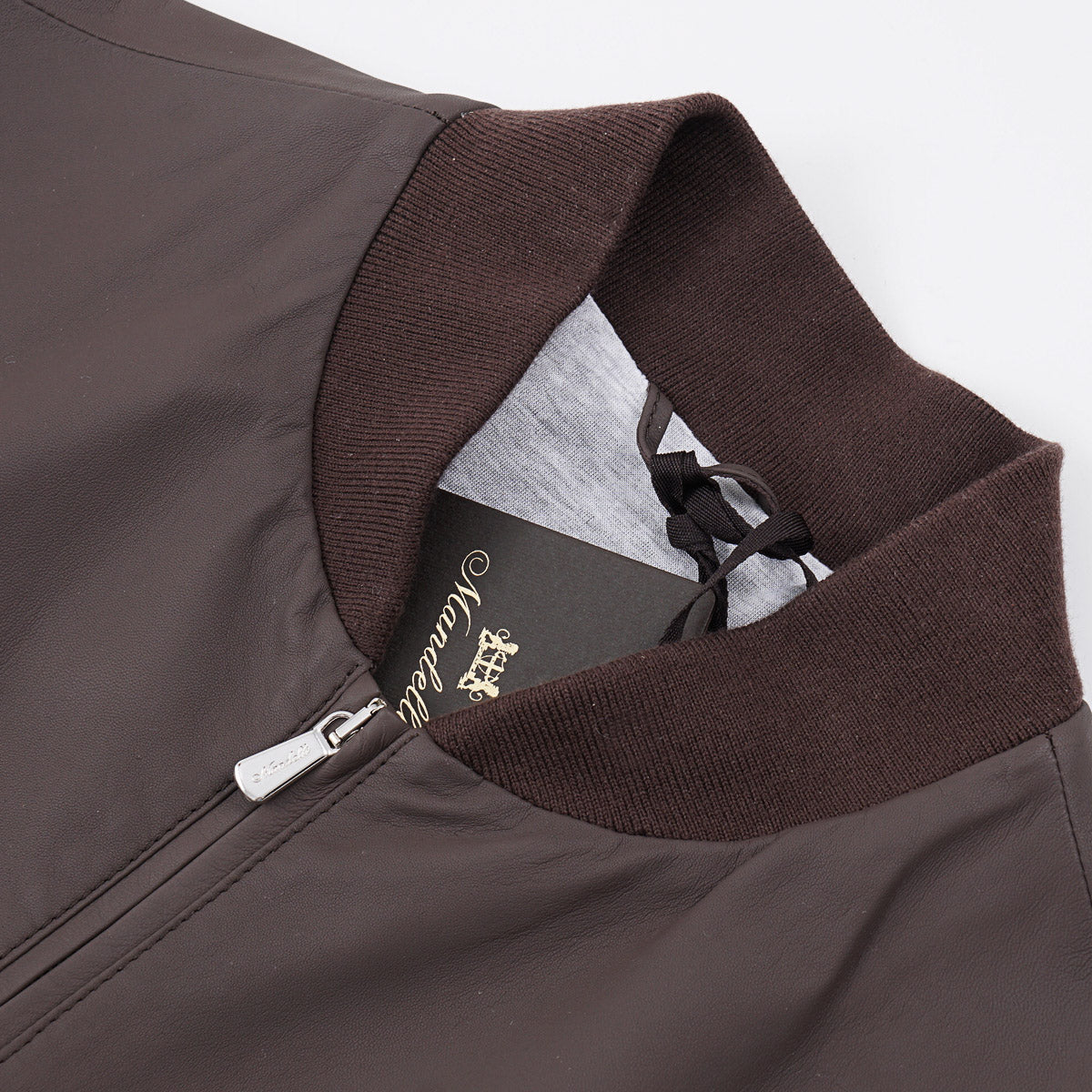Enrico Mandelli Matte Lamb Leather Jacket