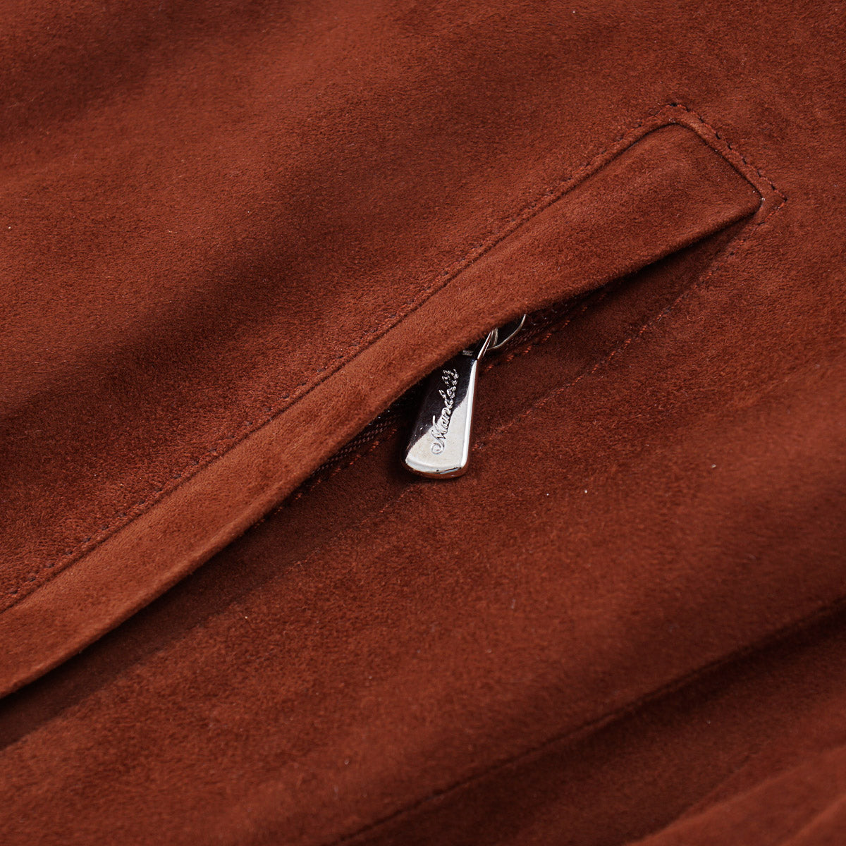 Enrico Mandelli Nappa Suede Jacket with Hood