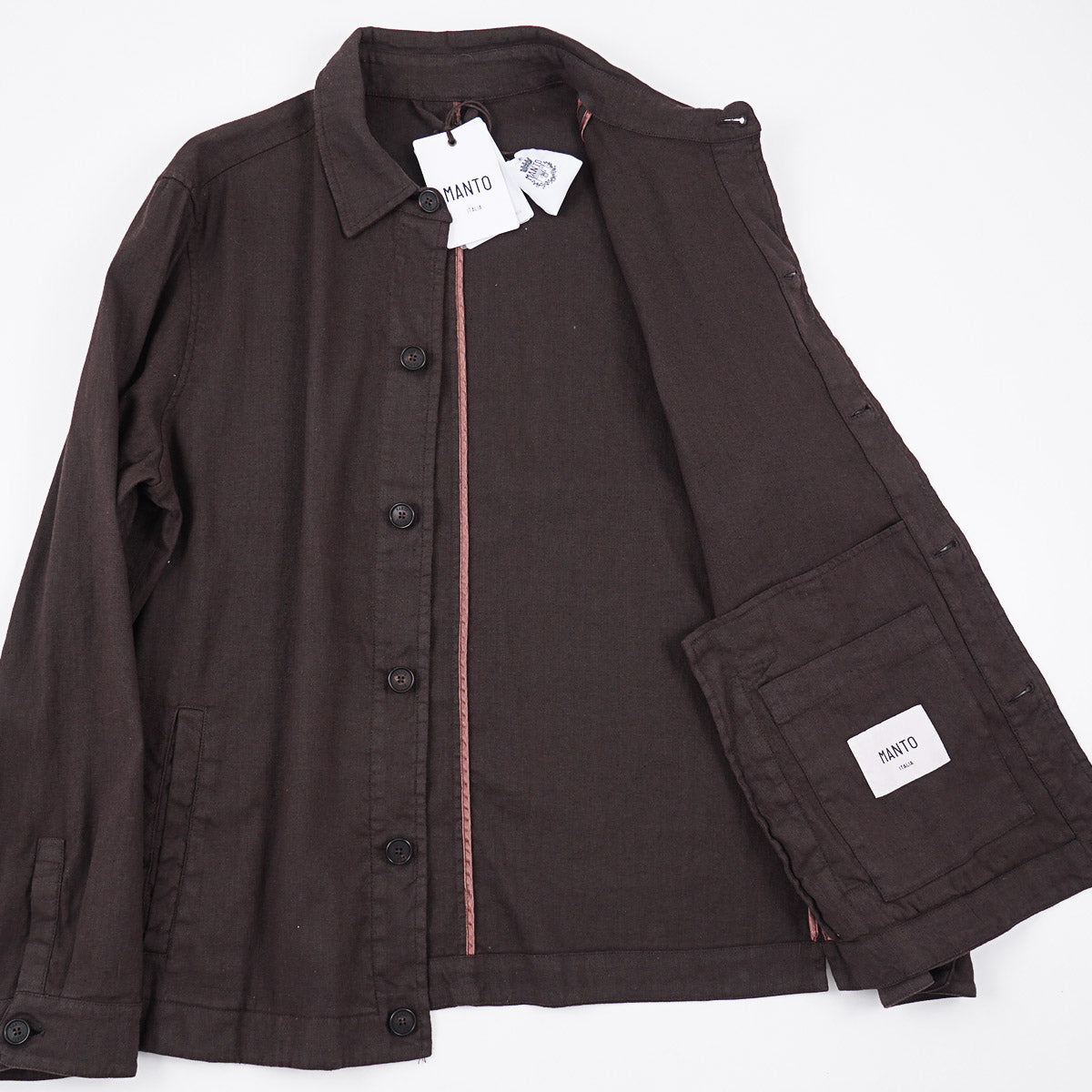 Manto Linen-Cotton Buttoned Jacket
