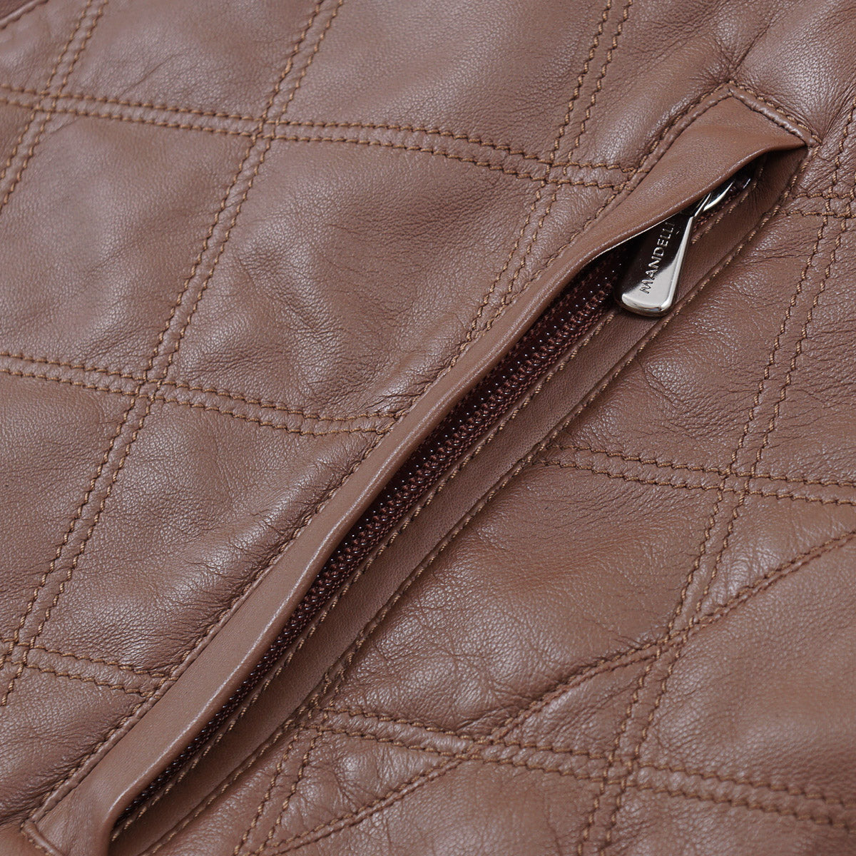 Enrico Mandelli Quilted Lamb Leather Vest