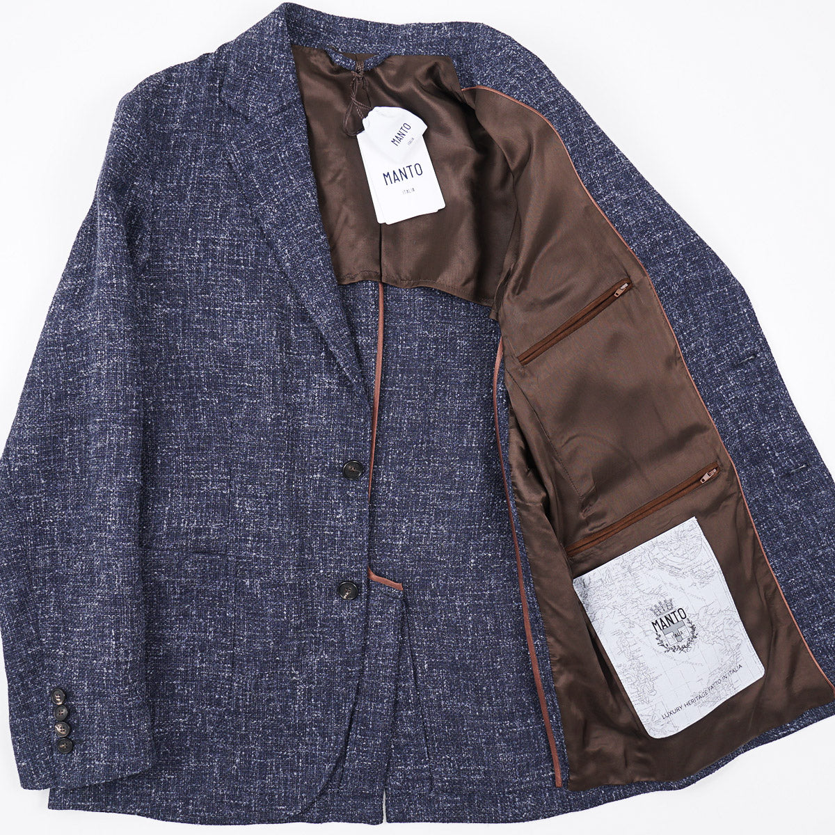 Manto Linen-Wool-Silk Travel Blazer