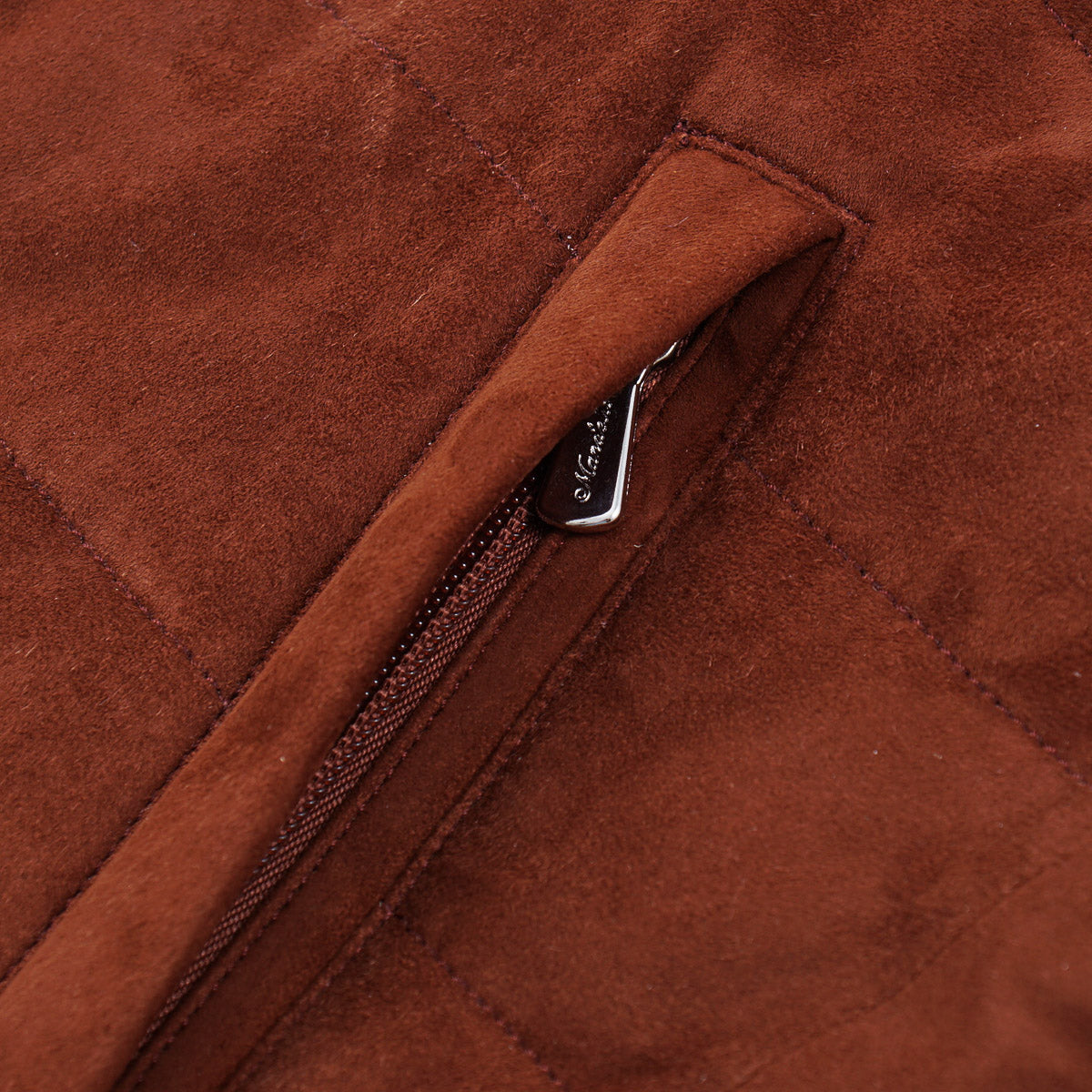 Enrico Mandelli Quilted Lamb Suede Vest