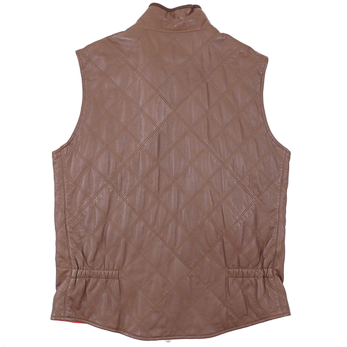 Enrico Mandelli Quilted Lamb Leather Vest