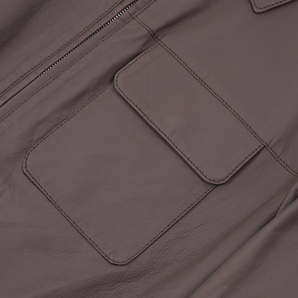Enrico Mandelli Matte Lamb Leather Jacket