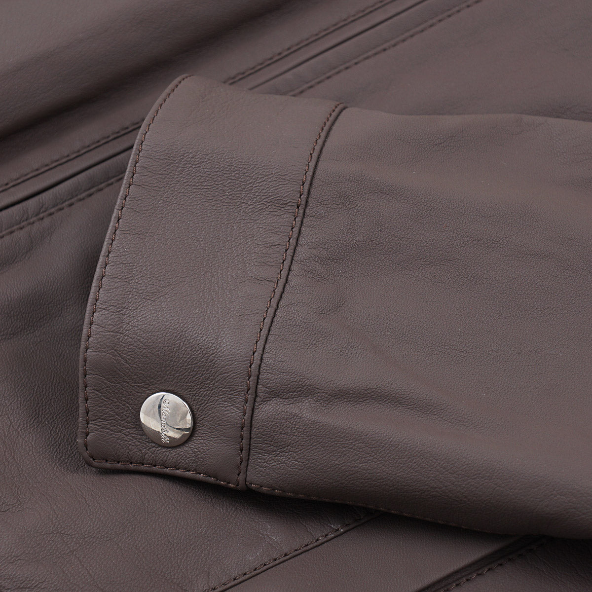 Enrico Mandelli Matte Lamb Leather Jacket