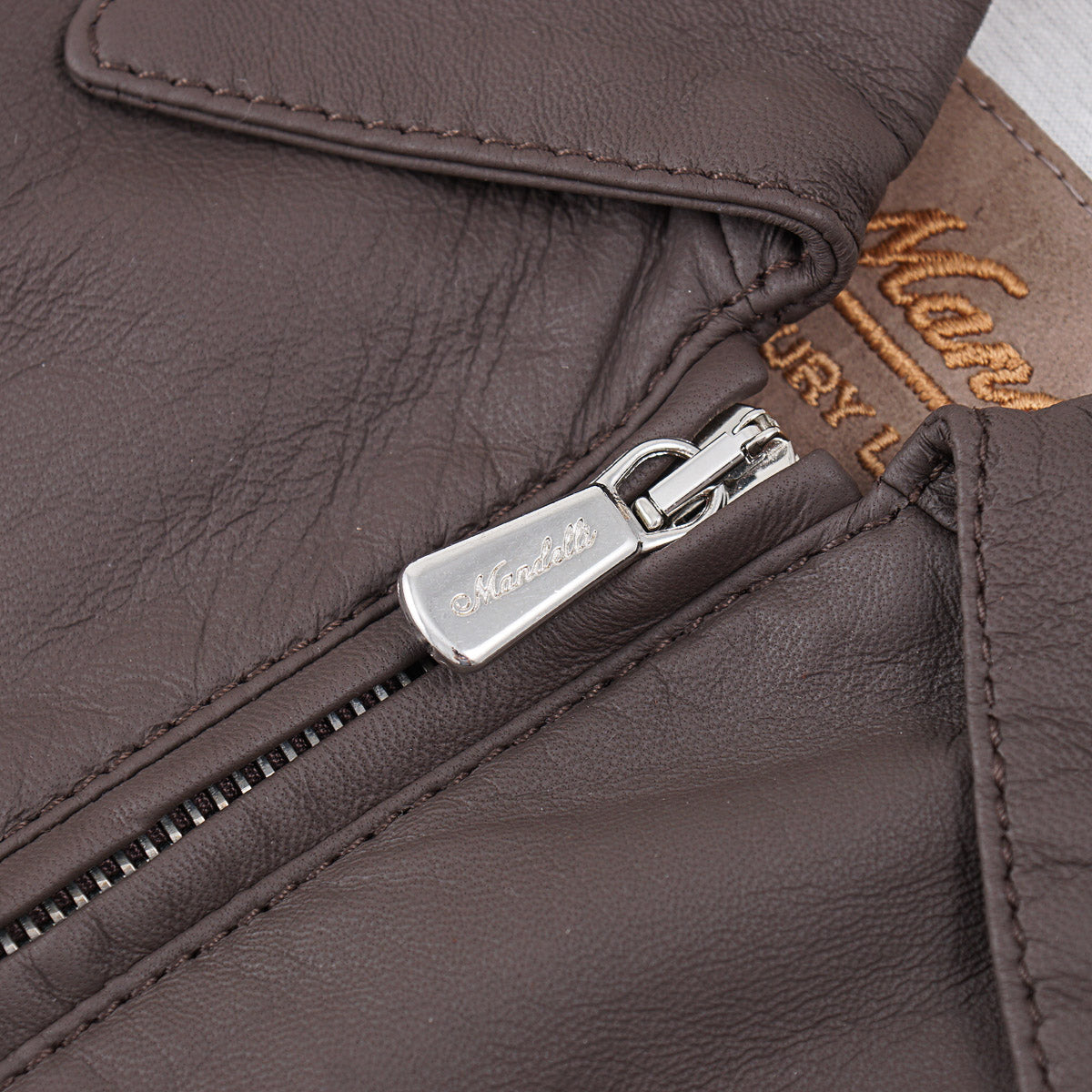 Enrico Mandelli Matte Lamb Leather Jacket