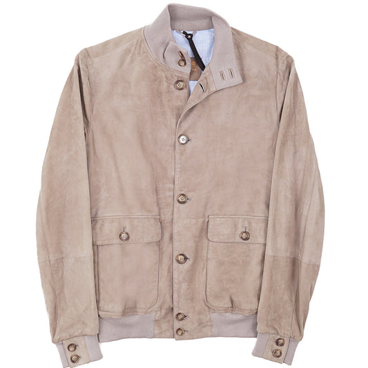 Enrico Mandelli Nappa Suede Bomber Jacket