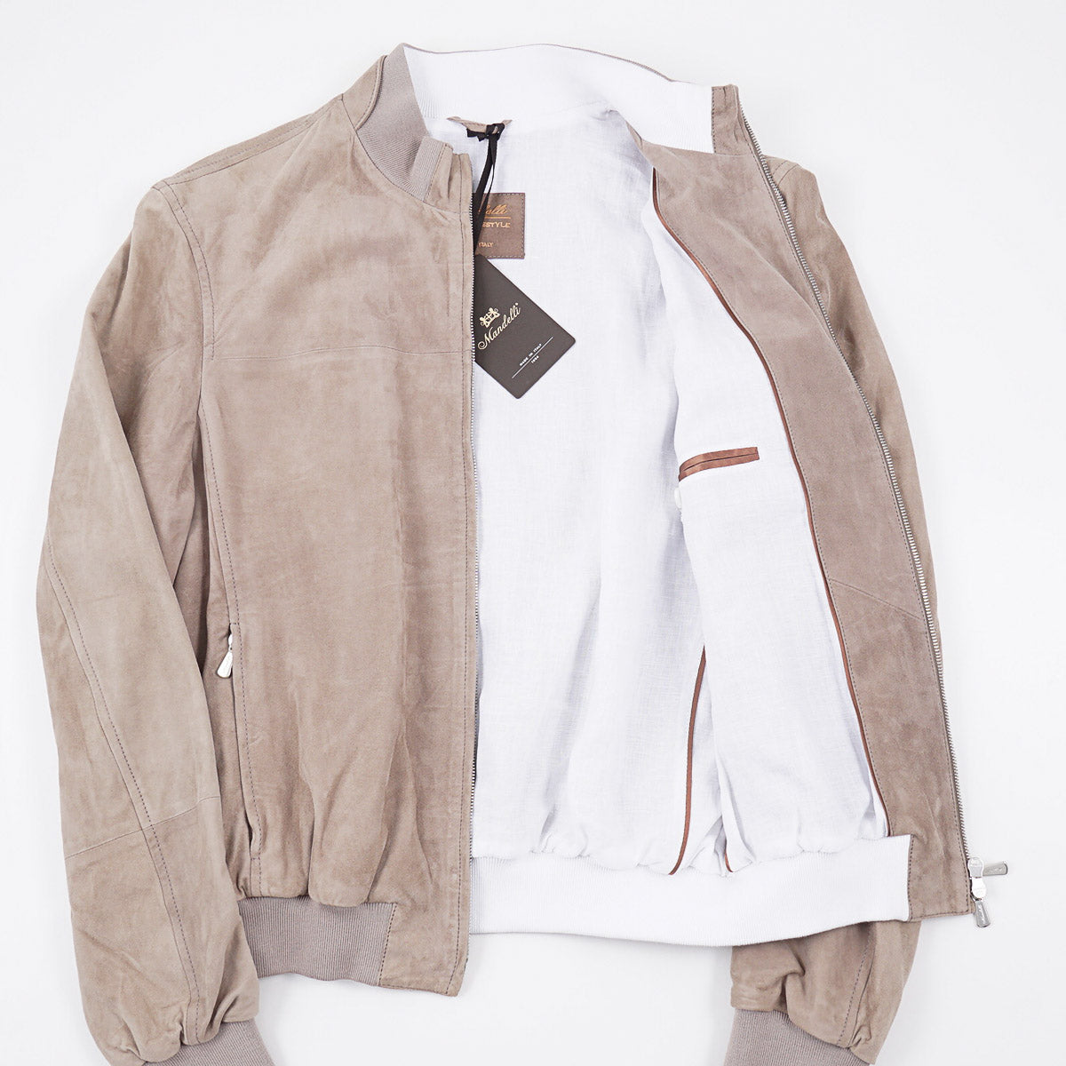 Enrico Mandelli Nappa Suede Blouson Jacket