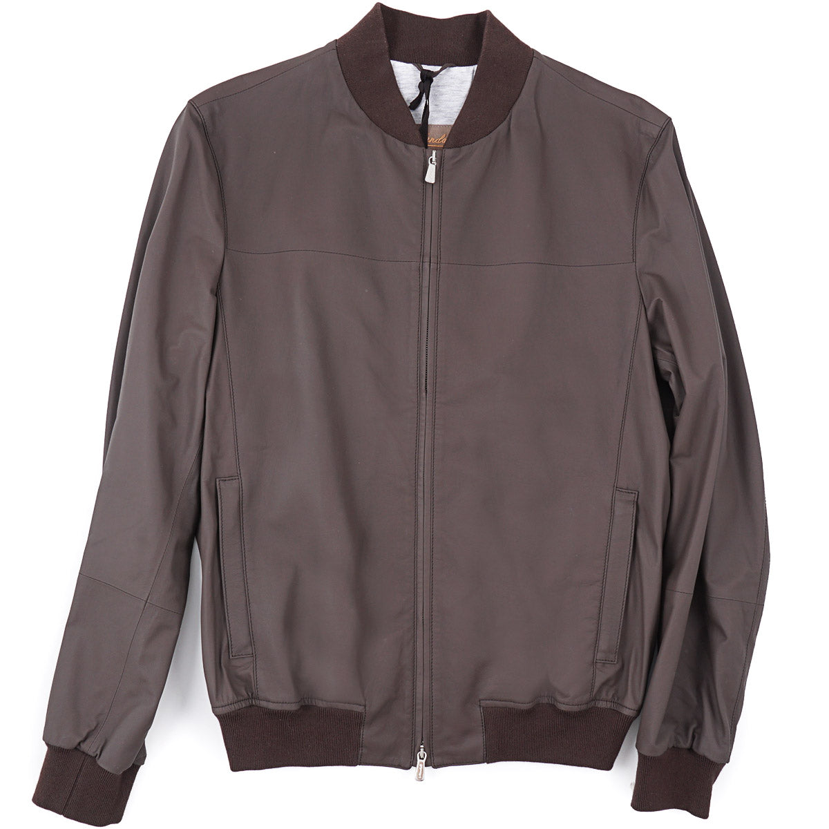 Enrico Mandelli Matte Lamb Leather Jacket