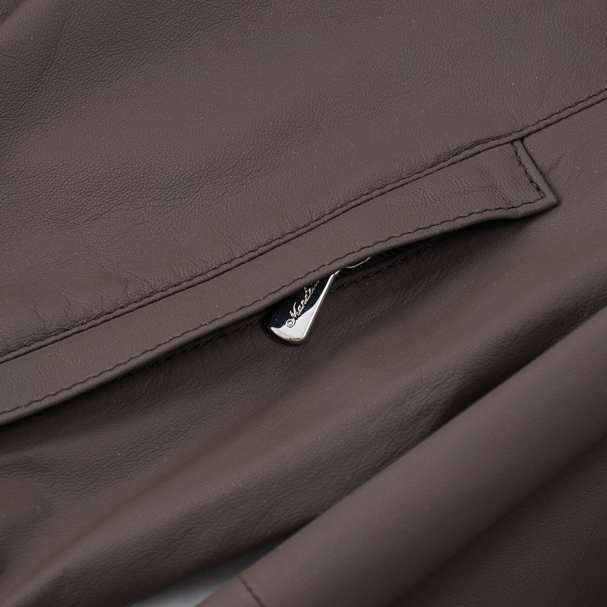 Enrico Mandelli Matte Lamb Leather Jacket