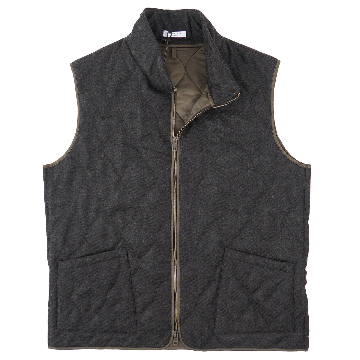 Boglioli Quilted Flannel Wool Vest