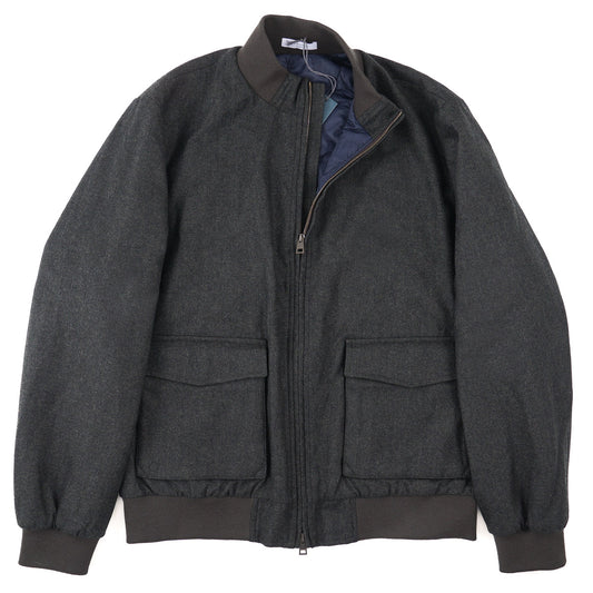 Boglioli Padded Flannel Wool Bomber Jacket