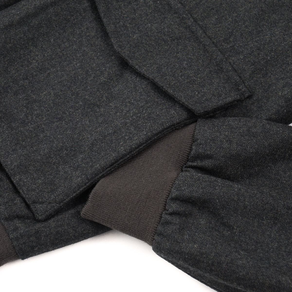 Boglioli Padded Flannel Wool Bomber Jacket