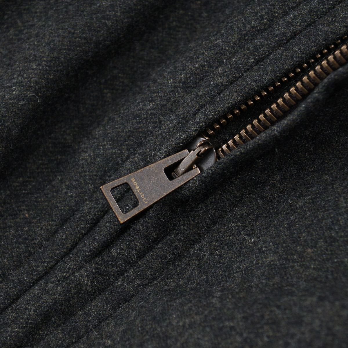 Boglioli Padded Flannel Wool Bomber Jacket