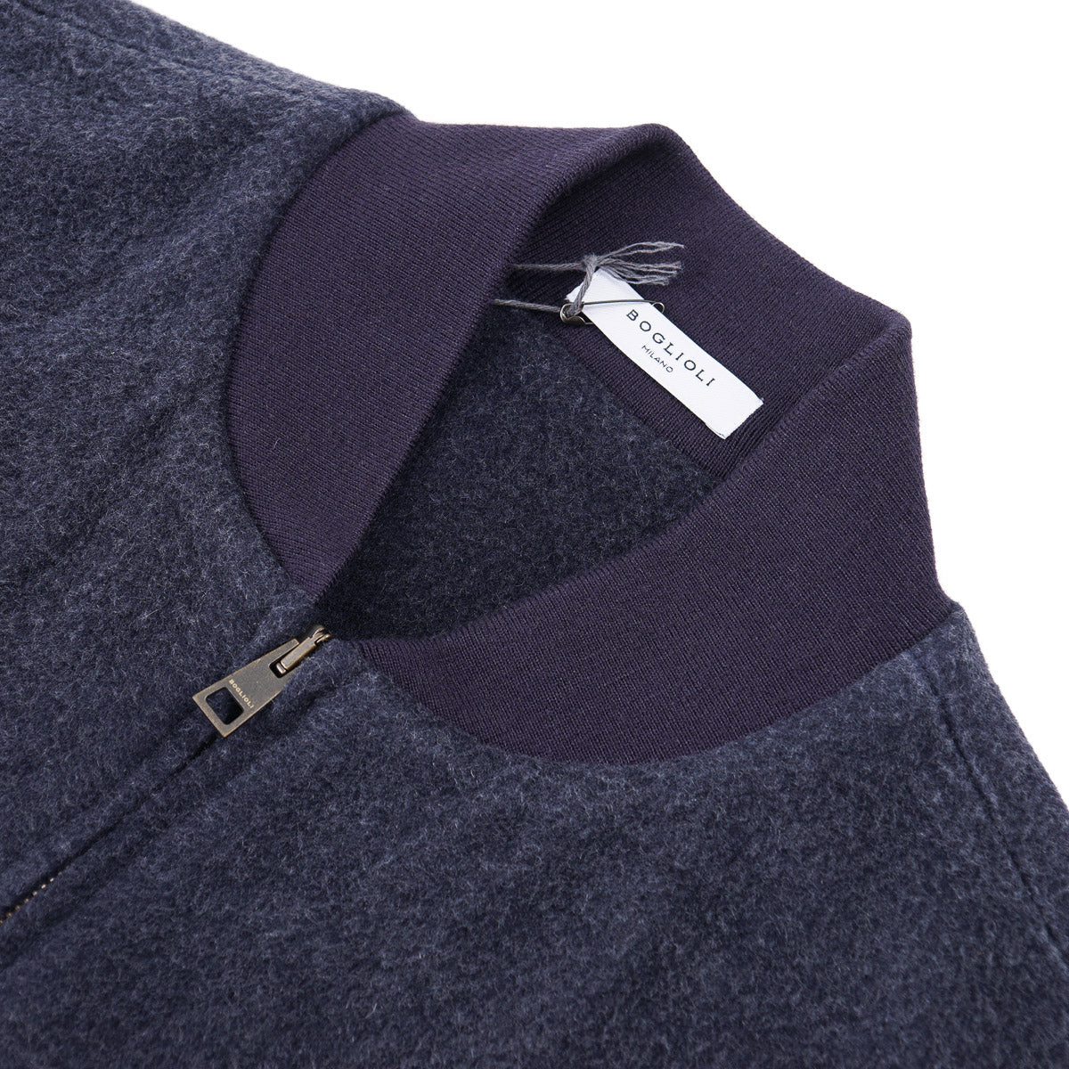 Boglioli Soft Flannel Cashmere Bomber Jacket