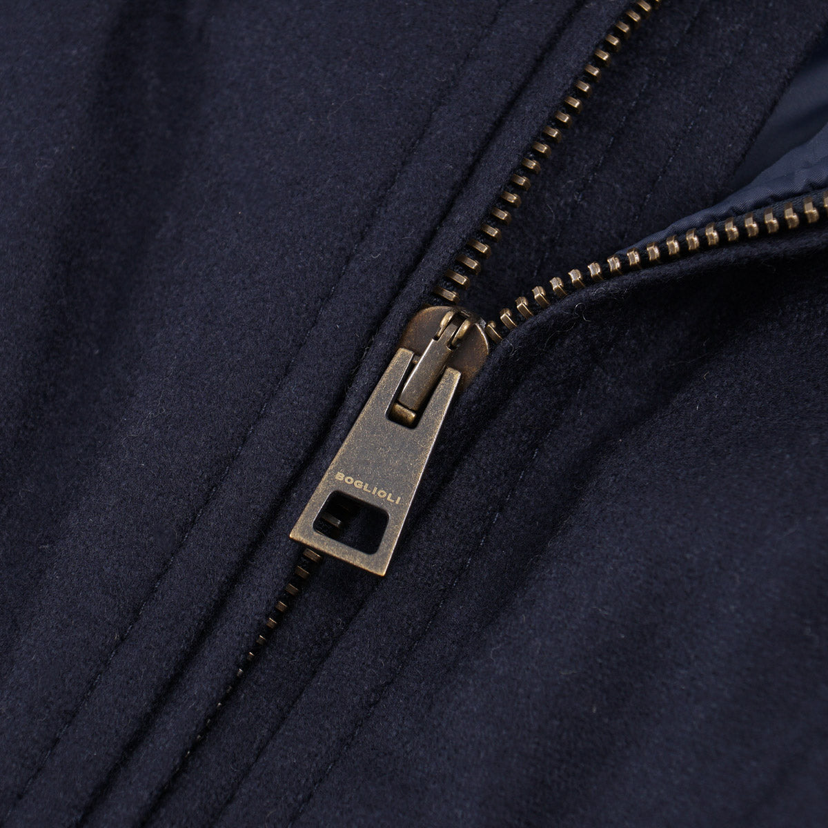 Boglioli Padded Flannel Wool Bomber Jacket