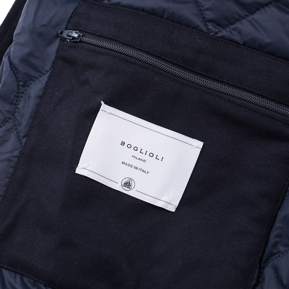Boglioli Padded Flannel Wool Bomber Jacket