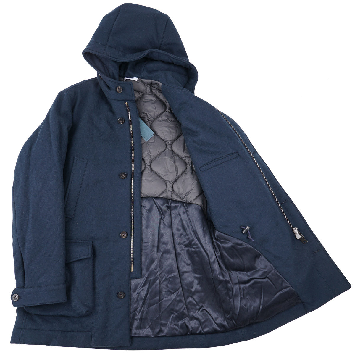Boglioli Padded Wool-Cashmere Hooded Parka