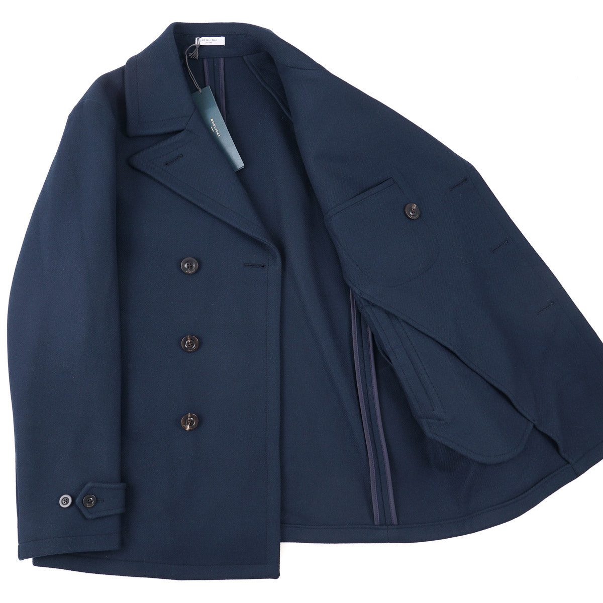 Boglioli Wool-Cashmere Pea Coat
