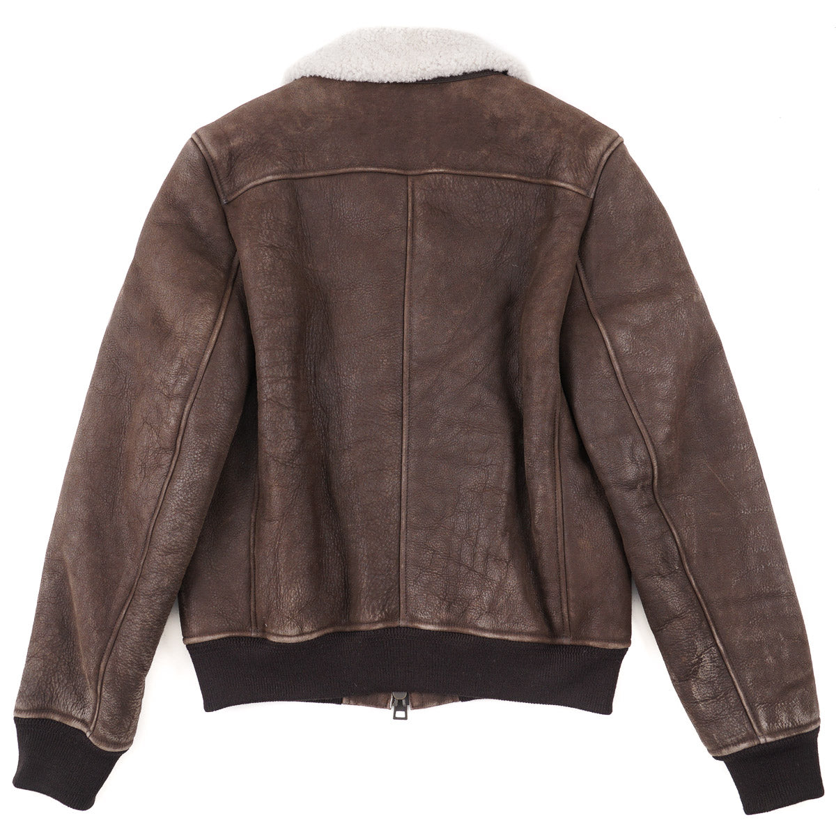 Boglioli Shearling Leather Bomber Jacket