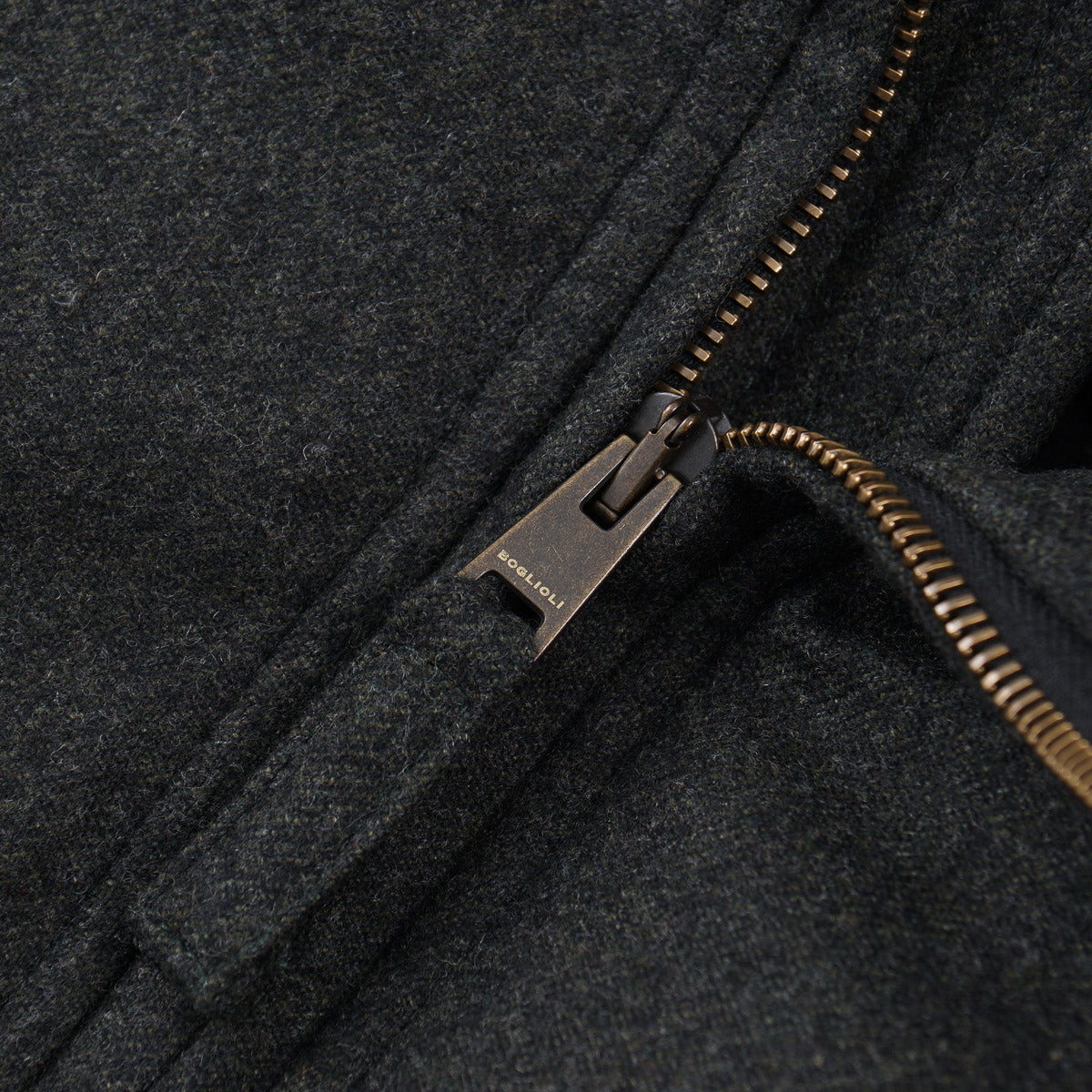Boglioli Flannel Wool Hooded Down Jacket
