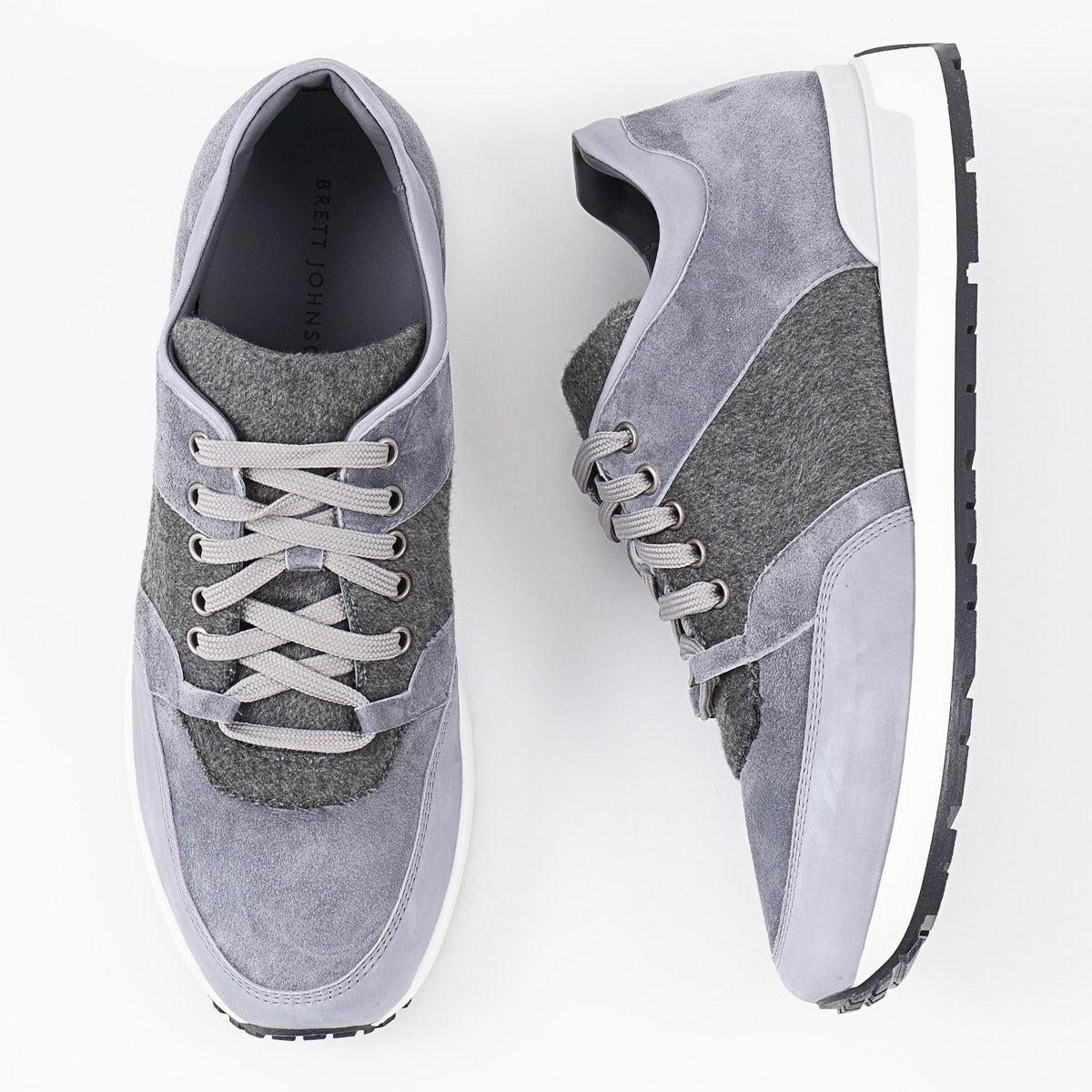 Brett Johnson Calf and Cashmere Sneakers