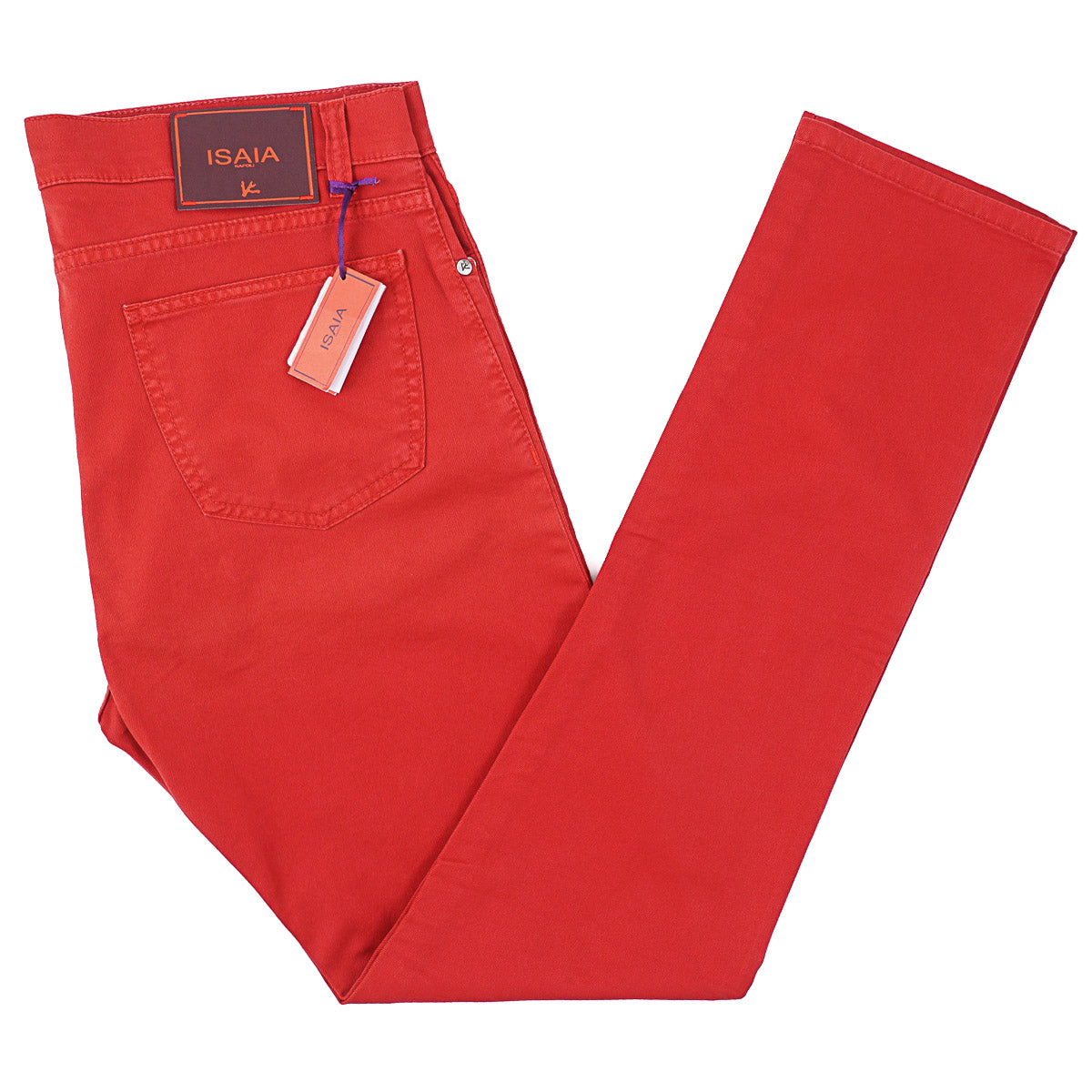 Isaia Slim Straight Twill Denim Jeans