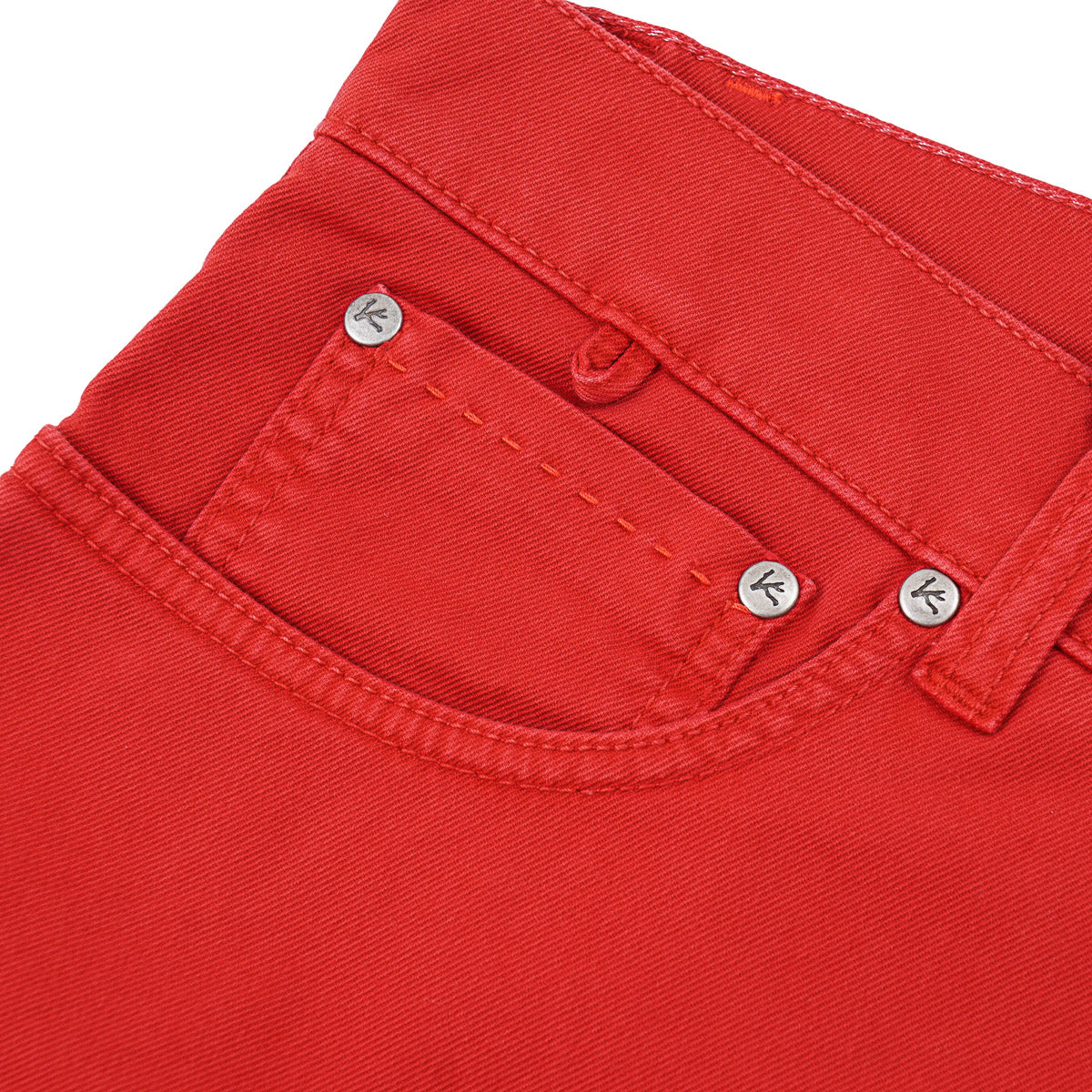 Isaia Slim Straight Twill Denim Jeans