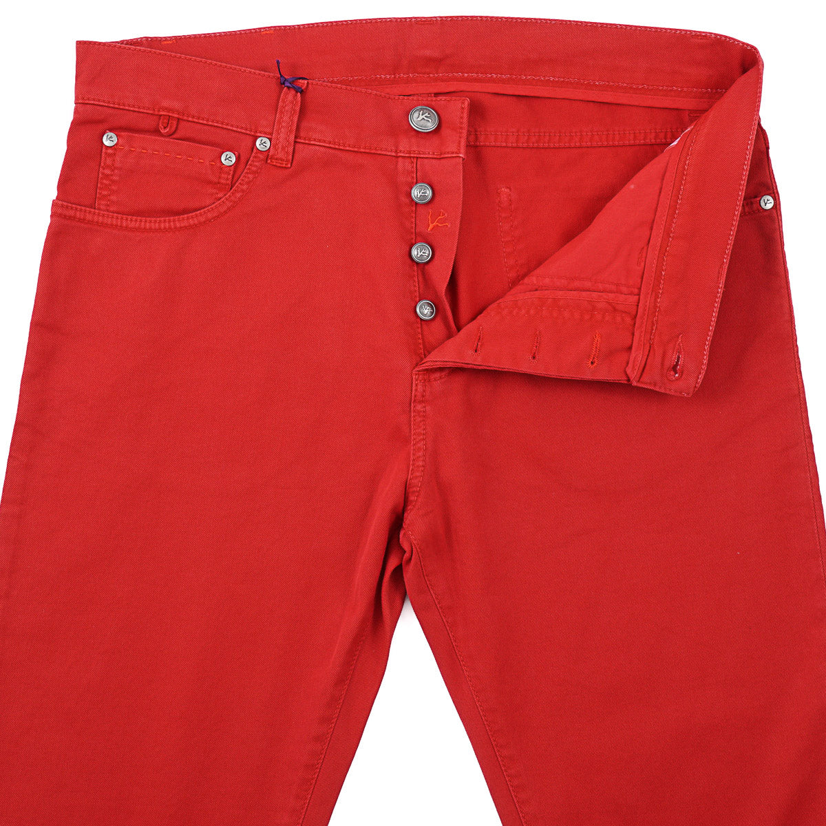 Isaia Slim Straight Twill Denim Jeans